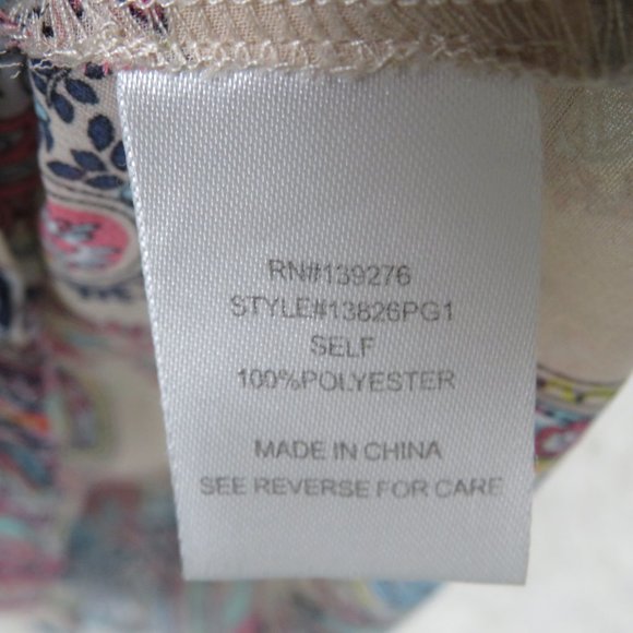 Daniel Rainn* Women's Sleeveless Boat Neck Tie Pullover Blouse Size Small~ Multi - Picture 4 of 9